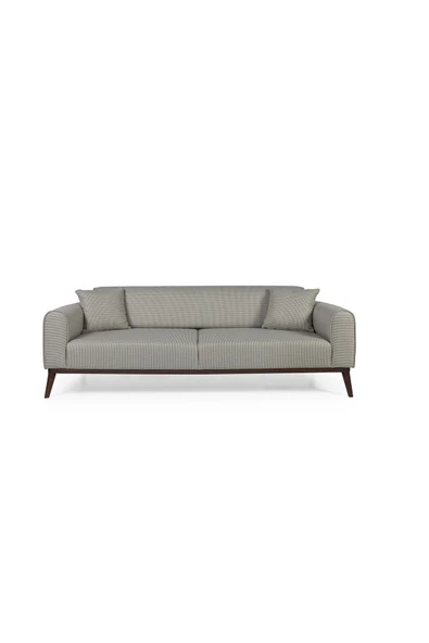 Perla Sofa   Seneca Yataklı Kanepe Keten Açık Yeşil Kazayağı - Resim 5