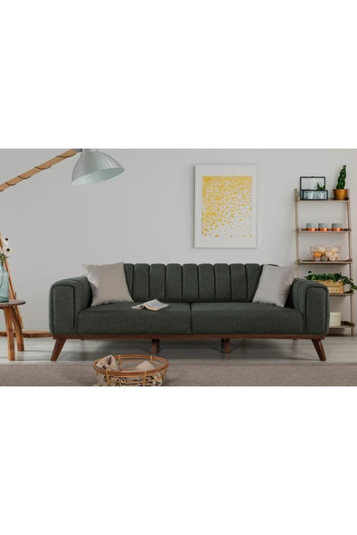Perla Sofa   VELAR YATAKLI KANEPE KETEN YEŞİL - 2