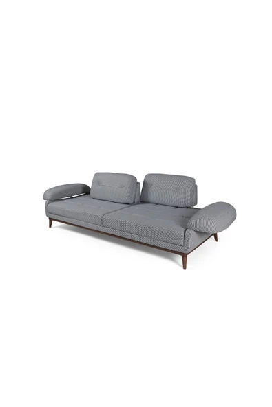 Perla Sofa NELSON ÜÇLÜ KOLTUK KETEN GRİ KAZAYAĞI - 7