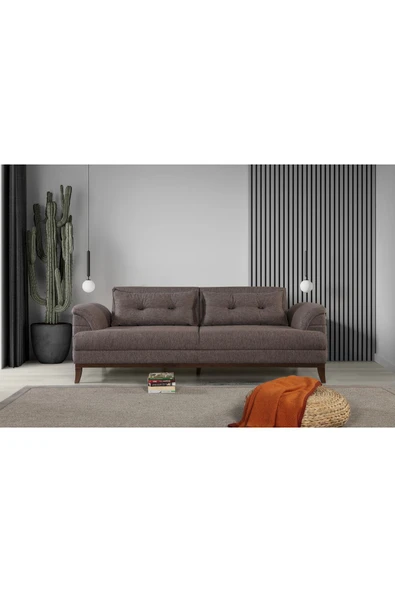 Perla Sofa Madrid Koltuk Takımı Keten Kahve - 3