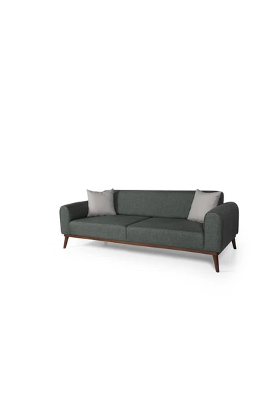 Perla Sofa   SENECA YATAKLI KANEPE KETEN YEŞİL - Resim 3