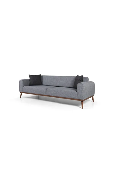 Perla Sofa   SENECA YATAKLI KANEPE KETEN AÇIK GRİ - Resim 2