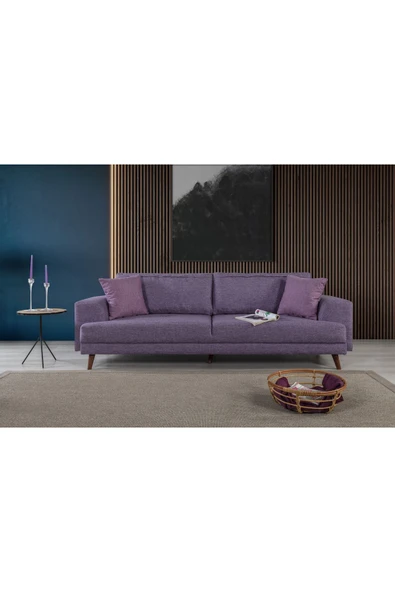 Perla Sofa   NOBİS YATAKLI KANEPE KETEN MOR ürün görseli