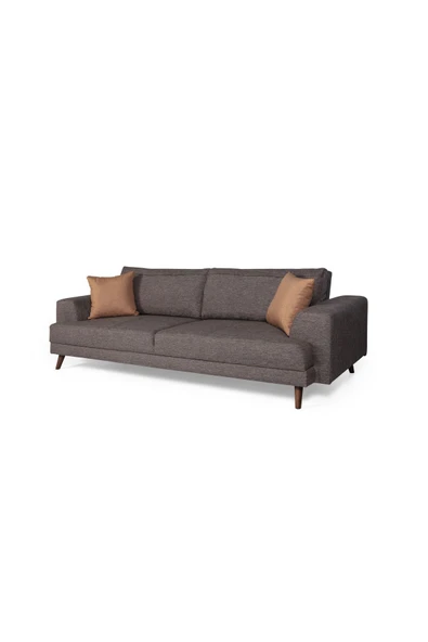 Perla Sofa   NOBİS YATAKLI KANEPE KETEN KAHVE - Resim 3