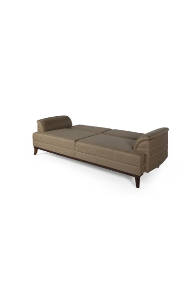 Perla Sofa   Madrid Üçlü Yataklı Kanepe Hardal Kazayağı - 7