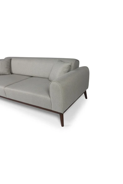 Perla Sofa   Seneca Yataklı Kanepe Keten Açık Yeşil Kazayağı - Resim 3