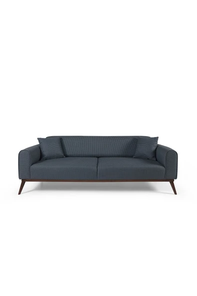 Perla Sofa   SENECA YATAKLI KANEPE KETEN KOYU MAVİ KAZAYAĞI - 2