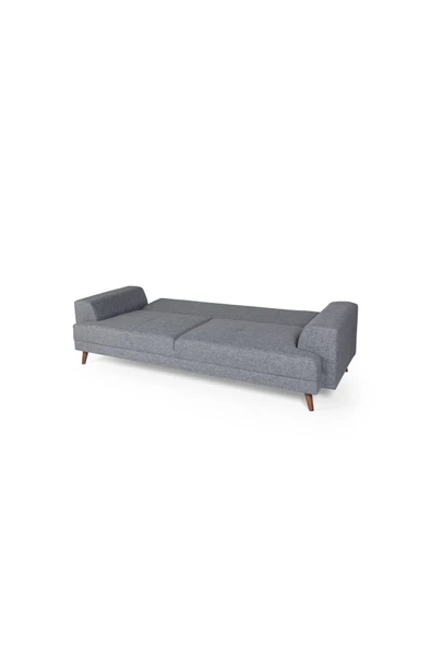 Perla Sofa   Nobis Yataklı Kanepe Keten Açık Gri - Resim 5