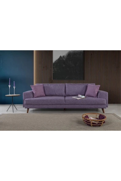 Perla Sofa   NOBİS YATAKLI KANEPE KETEN MOR