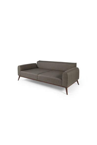 Perla Sofa   Seneca Yataklı Kanepe Keten Koyu Yeşil Kazayağı - Resim 5