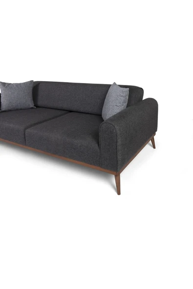Perla Sofa   SENECA YATAKLI KANEPE KETEN ANTRASİT - 6