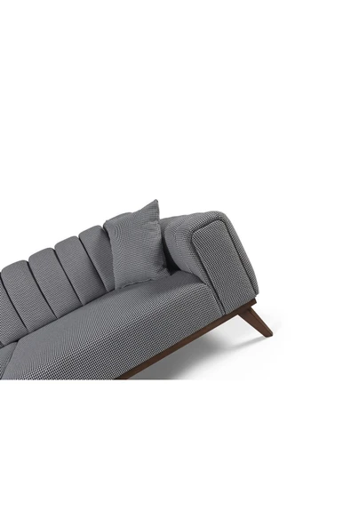 Perla Sofa VELAR YATAKLI KANEPE KETEN GRİ KAZAYAĞI - 5