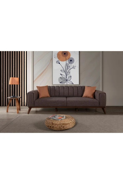 Perla Sofa   VELAR YATAKLI KANEPE KETEN KAHVE - 2