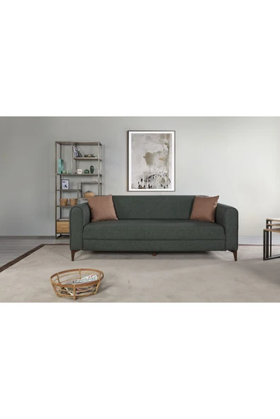 Perla Sofa   FERRANTİ YATAKLI SANDIKLI ÜÇLÜ KANEPE YEŞİL - 2