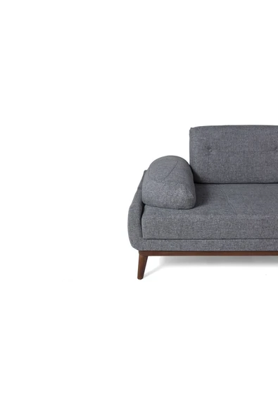Perla Sofa   NELSON ÜÇLÜ KOLTUK KETEN AÇIK GRİ - Resim 3