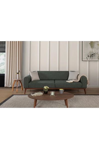Perla Sofa   SENECA YATAKLI KANEPE KETEN YEŞİL ürün görseli
