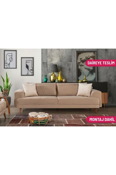 Perla Sofa   NOBİS YATAKLI KANEPE BABYFACE SÜTLÜ KAHVE ürün görseli