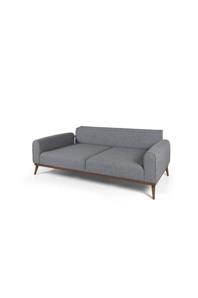 Perla Sofa   SENECA YATAKLI KANEPE KETEN AÇIK GRİ - Resim 3