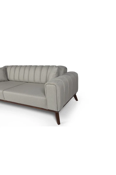 Perla Sofa   VELAR YATAKLI KANEPE KETEN AÇIK YEŞİL KAZAYAĞI - Resim 6