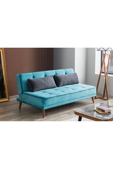 Perla Sofa RETRO KOLSUZ YATAKLI KANEPE TURKUAZ - 3