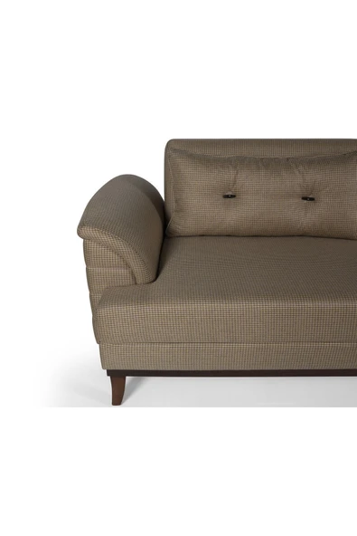 Perla Sofa   Madrid Üçlü Yataklı Kanepe Hardal Kazayağı - 6