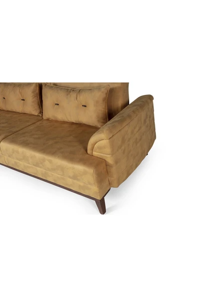 Perla Sofa   Madrid Üçlü Yataklı Kanepe Bora Hardal - 4