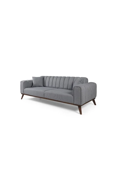 Perla Sofa   VELAR YATAKLI KANEPE KETEN GRİ KAZAYAĞI - 6