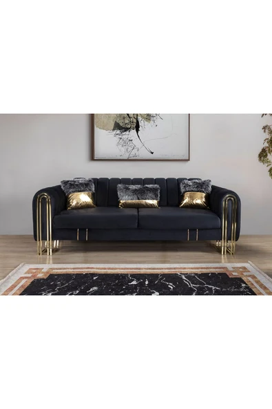 Perla Sofa   VALES YATAKLI ÜÇLÜ KOLTUK ANTRASİT ürün görseli