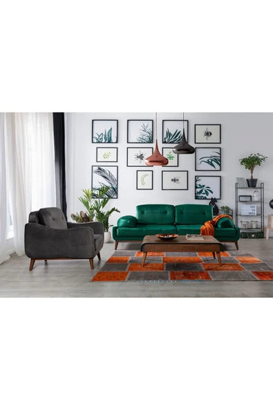 Perla Sofa NELSON YATAKLI KOLTUK TAKIMI BABYFACE YEŞİL - 2