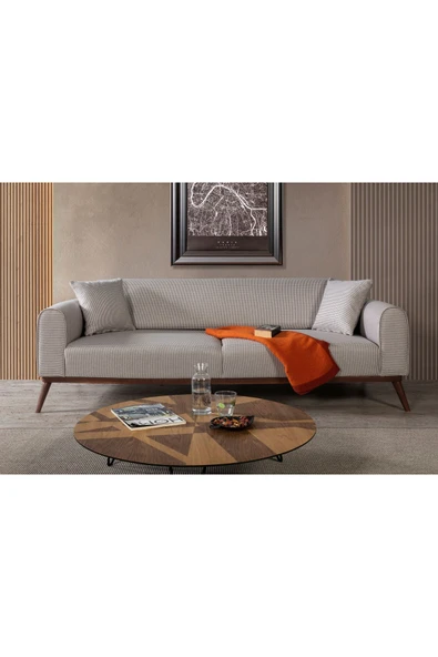 Perla Sofa   SENECA YATAKLI KANEPE KETEN AÇIK KAHVE KAZAYAĞI ürün görseli