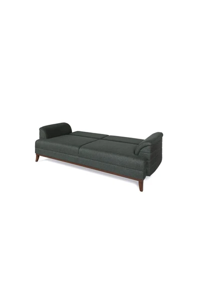 Perla Sofa   Madrid Üçlü Yataklı Kanepe Keten Yeşil - Resim 7