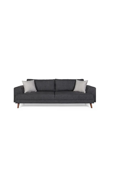 Perla Sofa   NOBİS YATAKLI KANEPE KETEN ANTRASİT - Resim 2