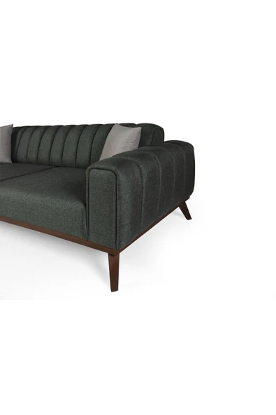 Perla Sofa VELAR YATAKLI KANEPE KETEN YEŞİL - 8