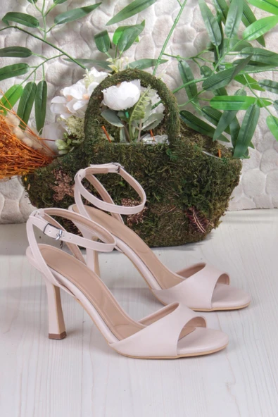 Fort 1648 Arena Cilt Şık Zarif Tek Bant İnçe Topuklu Bilekten Bağlı Kadın Ayakkabı - Resim 12