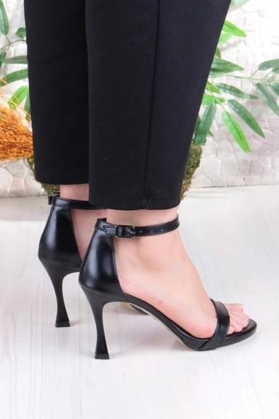 Fort 1100 Arena Cilt Şık Zarif Tek Bant İnçe Topuklu Kadın Ayakkabı - Resim 4