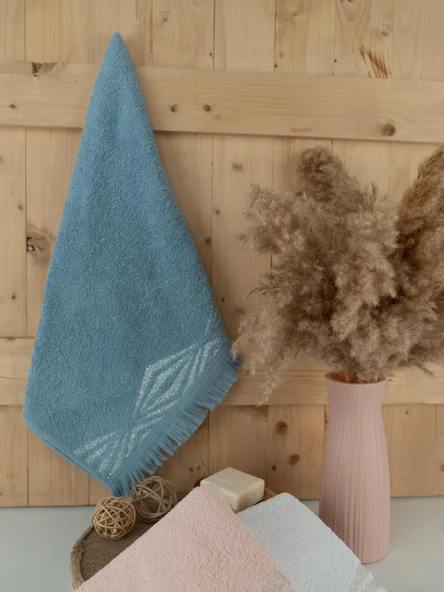 Pamuklu 3'lü 50x80 cm Renkli Bohem Detaylı Havlu Seti Baveno - Resim 5