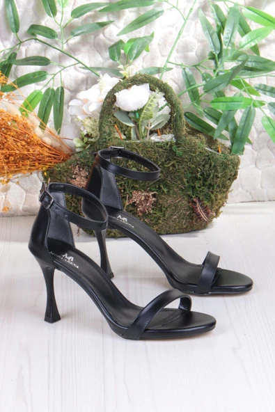 Fort 1100 Arena Cilt Şık Zarif Tek Bant İnçe Topuklu Kadın Ayakkabı - Resim 5