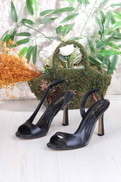 Fort 1428 Arena Cilt Şık Zarif Tek Bant İnçe Topuklu Kadın Ayakkabı - Resim 6