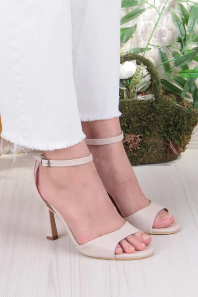 Fort 1648 Arena Cilt Şık Zarif Tek Bant İnçe Topuklu Bilekten Bağlı Kadın Ayakkabı - Resim 10