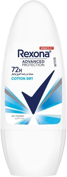 Rexona Üstün Koruma Kadın Roll On Deodorant Cotton Dry 72 Saat Kesintisiz Koruma 50 ml