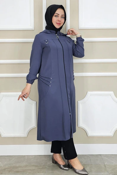 KADIN KAPÜŞONLU NERVÜR DİKİM DETAYLI TESETTÜR KAP ürün görseli