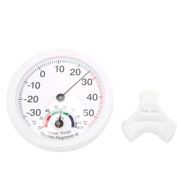Oda Termometre Sıcaklık Ve Nem Ölçer Plastik 7,5cm  Analog Sıcaklık Nem Ölçer Termometre Higrometre - 3