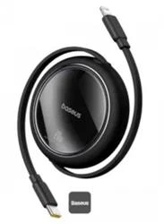 Baseus P10364501111-00 Free2Pull Makaralı Şarj Kablosu USB-C-Lightning 20W 1m - Resim 2