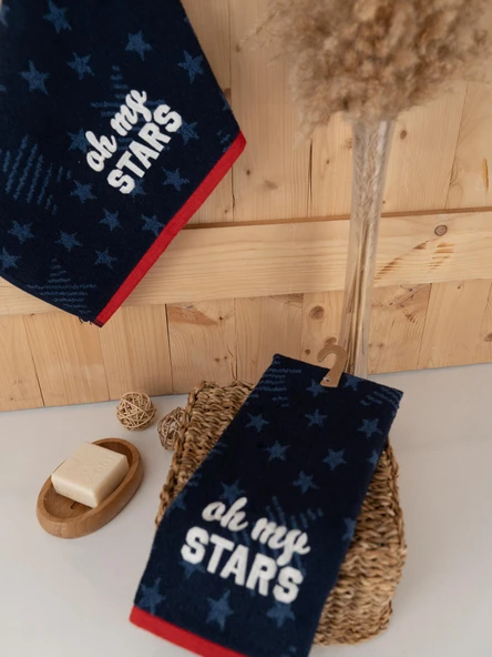 Pamuklu 2'li 40x66 cm Modern Desenli Renkli Havlu Seti Baveno - Resim 6