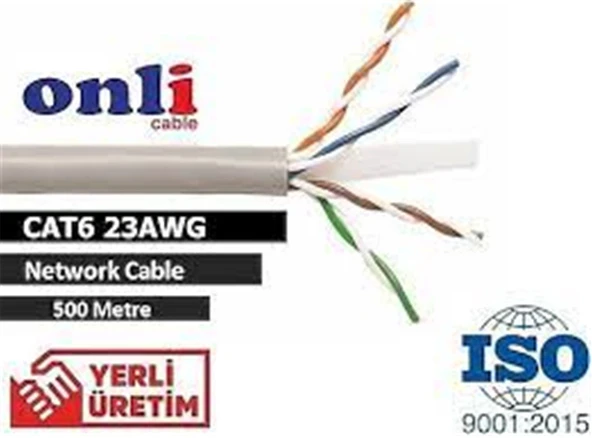 Onli ON-6002 U-UTP 23 AWG CCA 500 Metre Cat6 Kablo ürün görseli