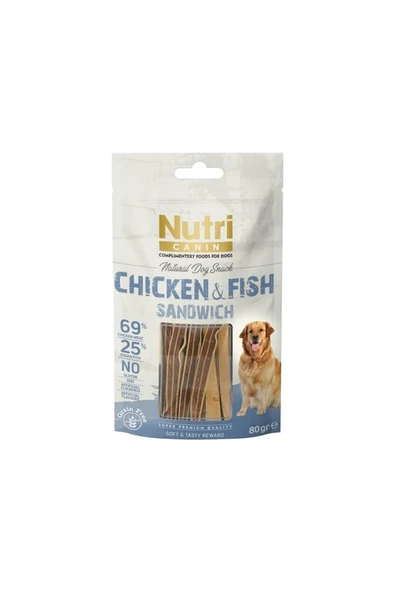 Tahılsız Tavuk&balık Sandwich Köpek Ödülü 80 gr