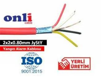Ersan 2x2x0,80mm JE-H (St) H Bd  (CU-HFFR) 100 metre Yangın Alarm Kablosu - Resim 2