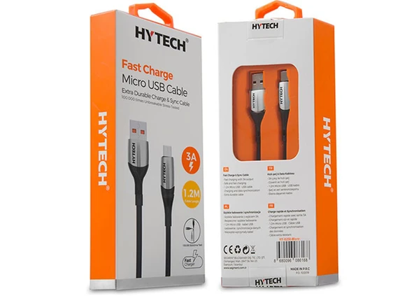 Hytech HY-X250 3A Micro Usb 1,2m Gold Data + Sarj Kablosu ürün görseli