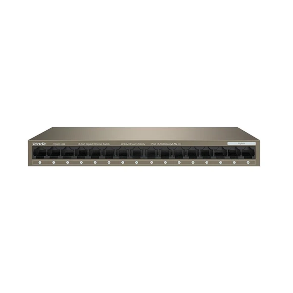 Tenda TEG1016M 16 Port 10-100-1000 Mbps Switch Metal Kasa ürün görseli