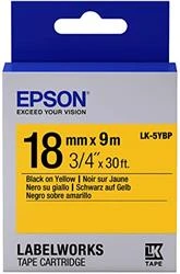 Epson LK-5YBP Pastel Sarı Üzeri Siyah 18mm 9metre - Resim 2